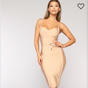 Valencia Bandage Dress - Nude